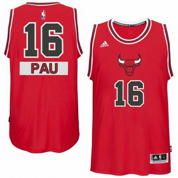 Camiseta baloncesto Chicago Bulls Navidad 2014 Pau Gasol 16 Roja