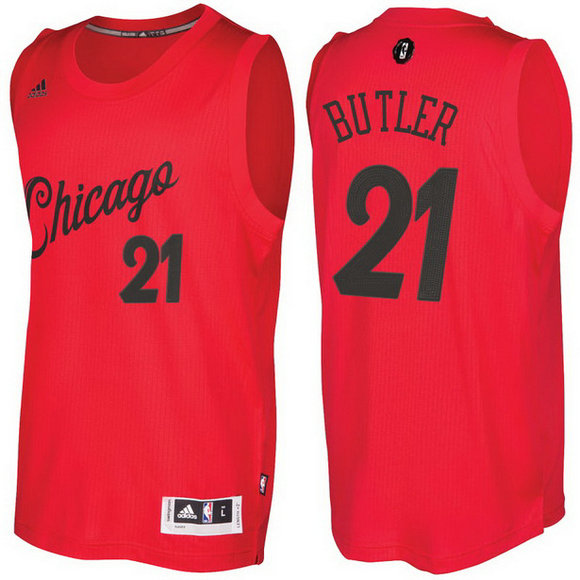 Camiseta baloncesto Chicago Bulls Navidad 2016 Jimmy Butler 21 Roja