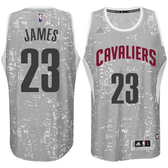 Camiseta baloncesto Cleveland Cavaliers LeBron James 23 Lights Gris