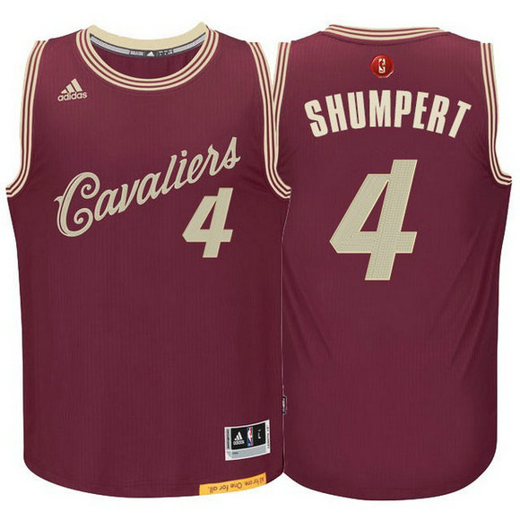 Camiseta baloncesto Cleveland Cavaliers Navidad 2015 Iman Shumpert 4 Roja