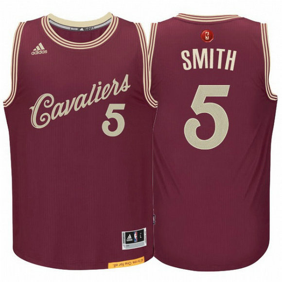 Camiseta baloncesto Cleveland Cavaliers Navidad 2015 JR Smith 5 Roja