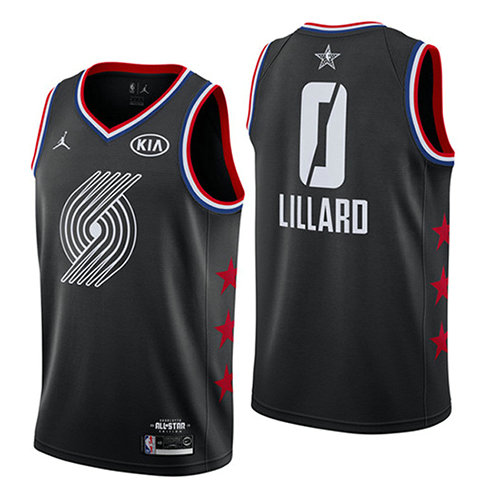 Camiseta baloncesto Damian Lillard 0 Negro All Star 2019 Hombre