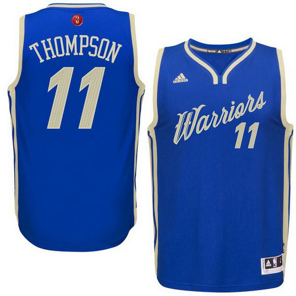 Camiseta baloncesto Golden State Warriors Navidad 2015 Klay Thompson 11 Azul