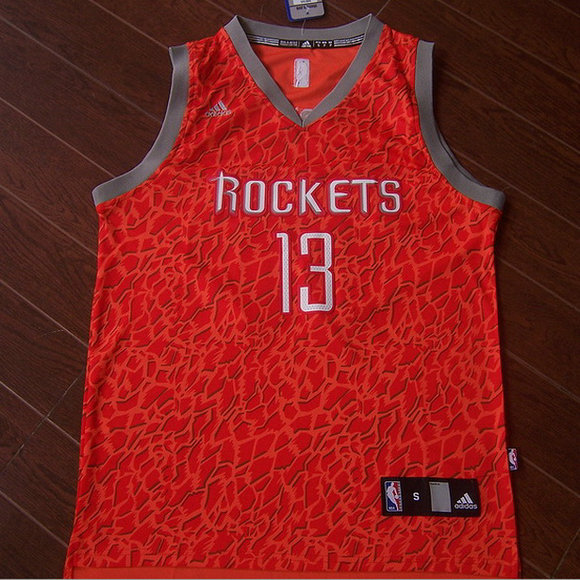 Camiseta baloncesto Houston Rockets Leopard James Harden 13 Roja