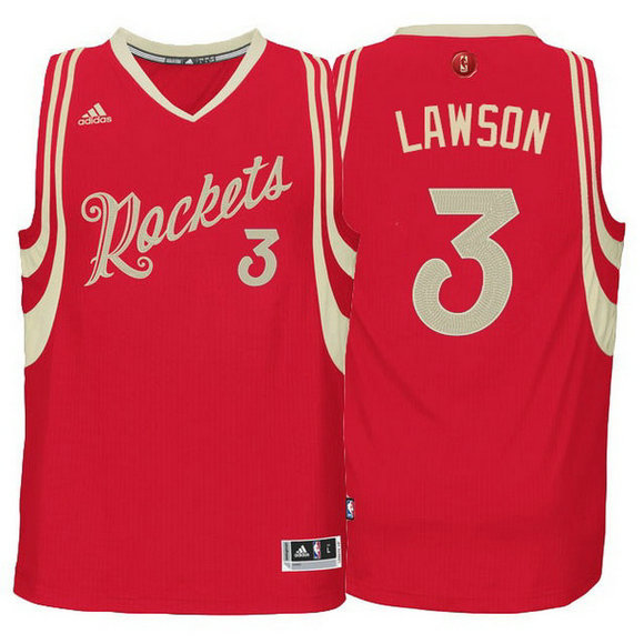 Camiseta baloncesto Houston Rockets Navidad 2015 Ty Lawson 3 Roja