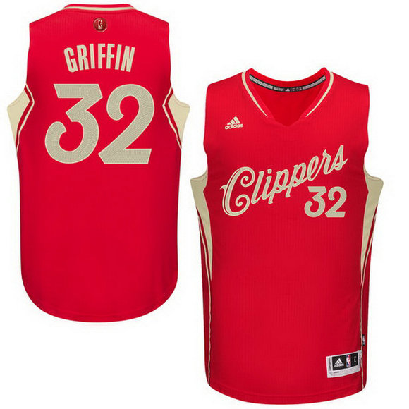 Camiseta baloncesto Los Angeles Clippers Navidad 2015 Blake Griffin 32 Roja