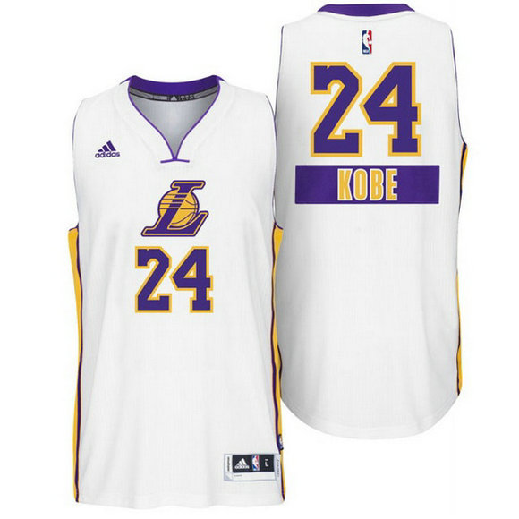 Camiseta baloncesto Los Angeles Lakers Navidad 2014 Kobe Bryant 24 Blanca