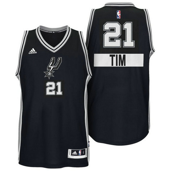 Camiseta baloncesto San Antonio Spurs Navidad 2014 Tim Duncan 21 Negro