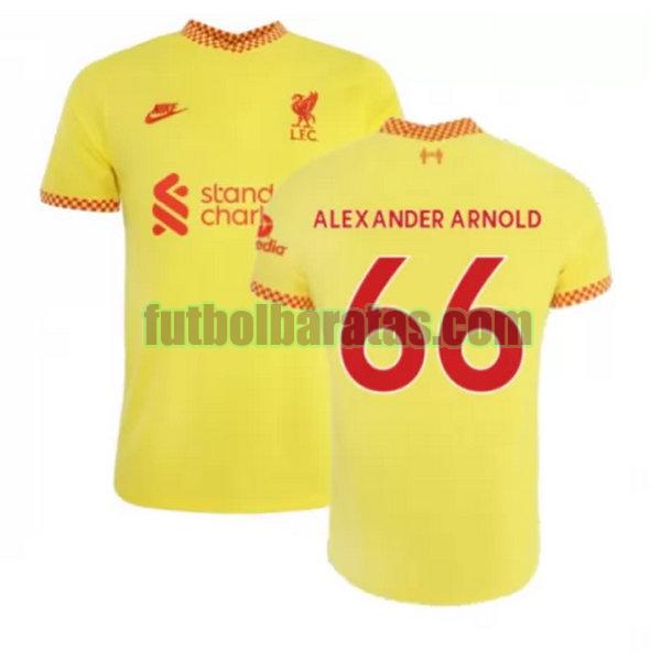 camiseta alexander arnold 66 liverpool 2021 2022 amarillo tercera
