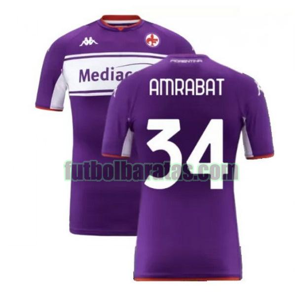 camiseta amrabat 34 fiorentina 2021 2022 púrpura primera