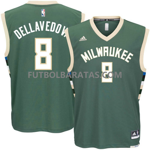 camiseta baloncesto Dellavedow 8 milwaukee bucks 2017 verde