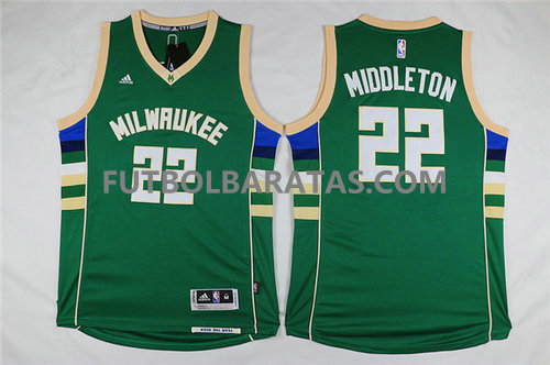 camiseta baloncesto Middleton 22 milwaukee bucks 2017 verde
