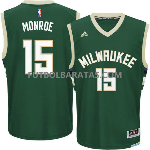 camiseta baloncesto Monroe 15 milwaukee bucks 2017 verde