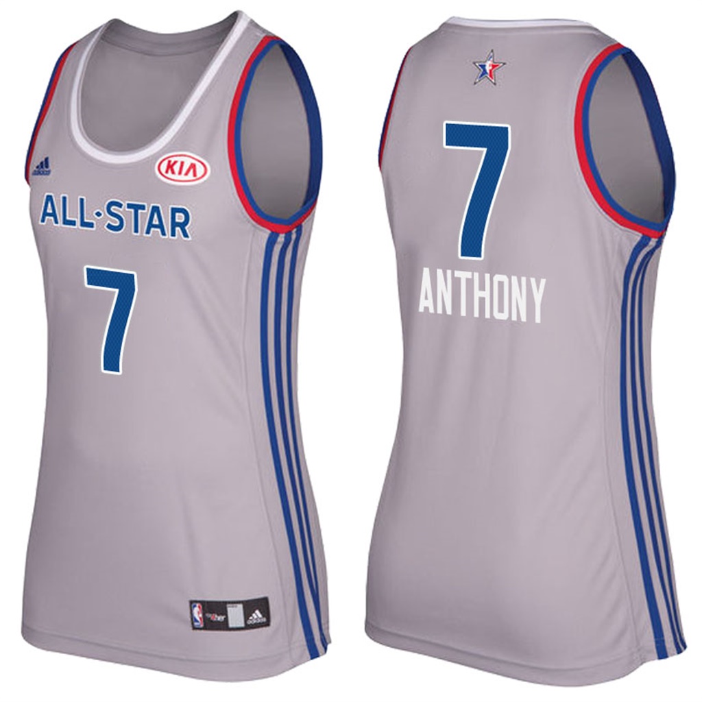 camiseta baloncesto Mujer Carmelo Anthony Número 7 all star 2017 Gris