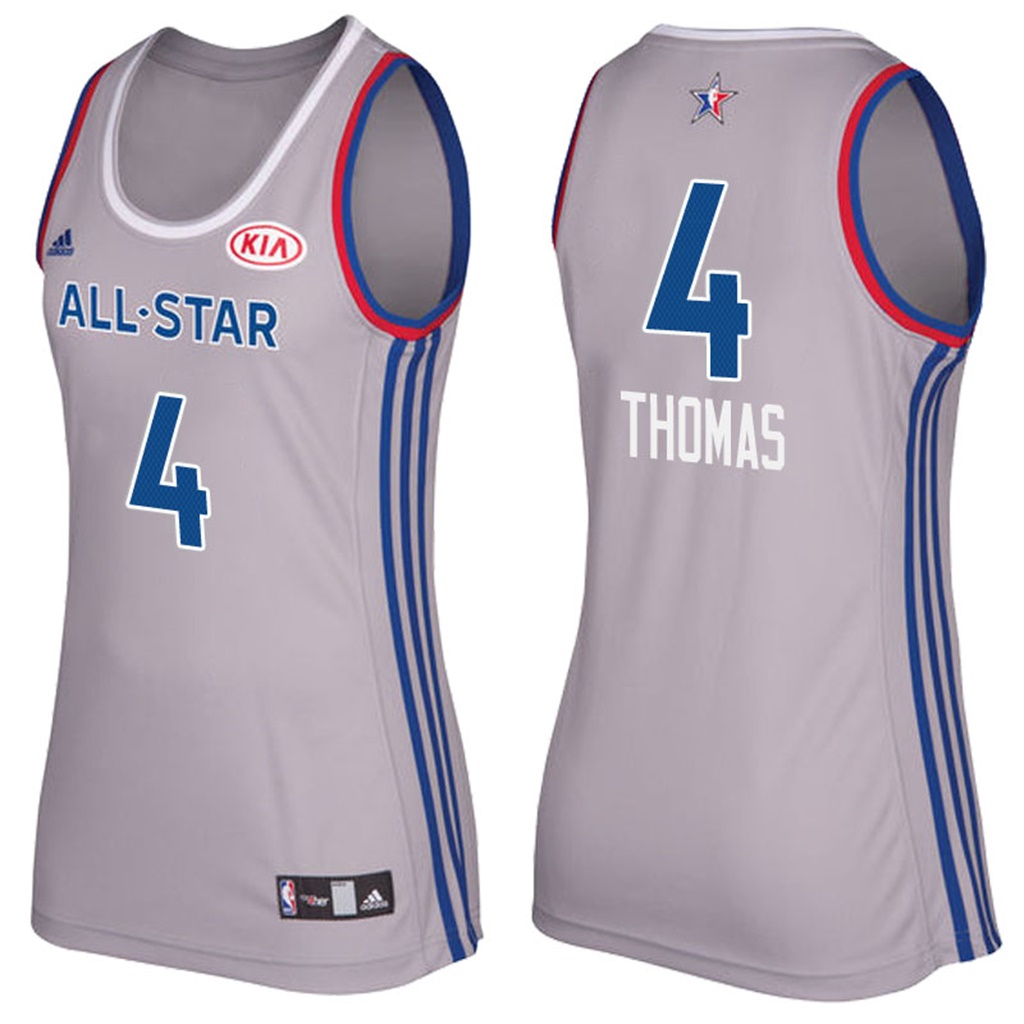 camiseta baloncesto Mujer Isaiah Thomas Número 4 all star 2017 Gris