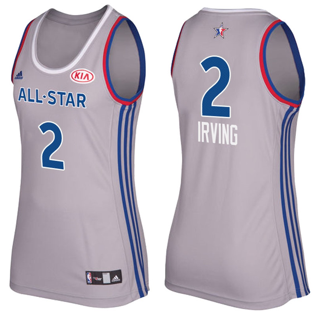 camiseta baloncesto Mujer Kyrie Irving Número 2 all star 2017 Gris