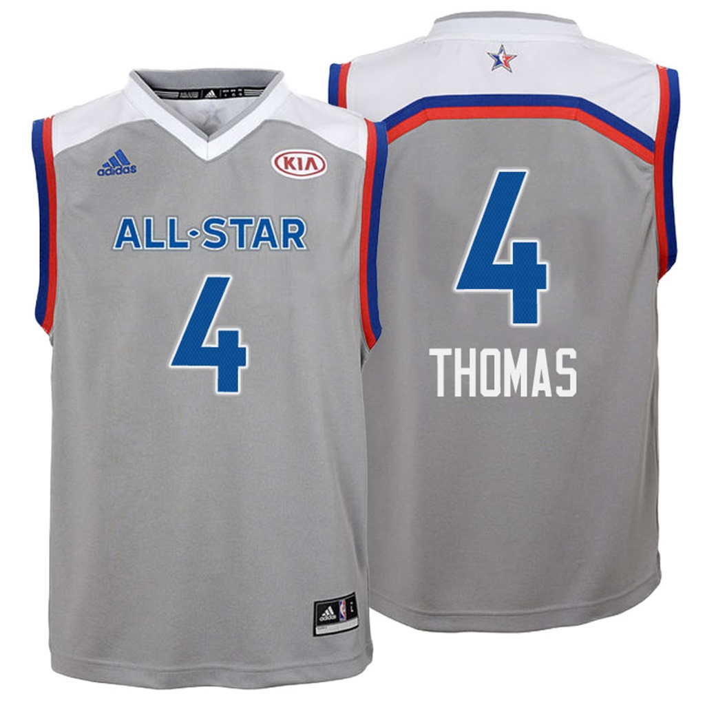 camiseta baloncesto Nino Isaiah Thomas Número 4 all star 2017 Gris