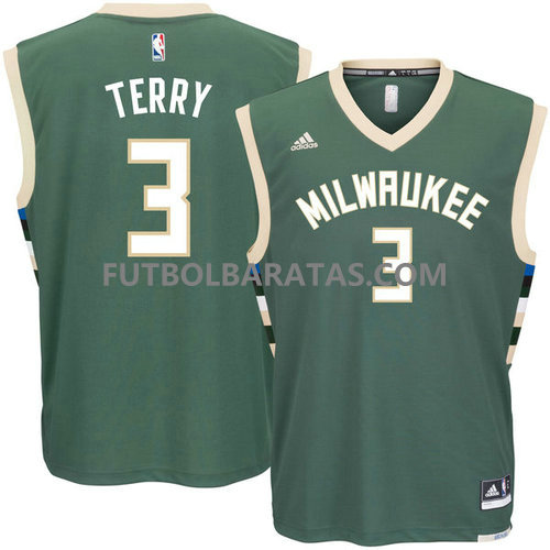 camiseta baloncesto Terry 3 milwaukee bucks 2017 verde