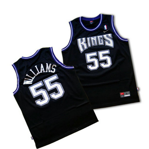 camiseta baloncesto jason williams 55 sacramento kings negro