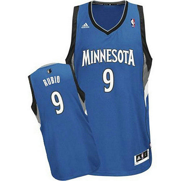 camiseta baloncesto ricky rubio 9 minnesota timberwolves rev30 azul