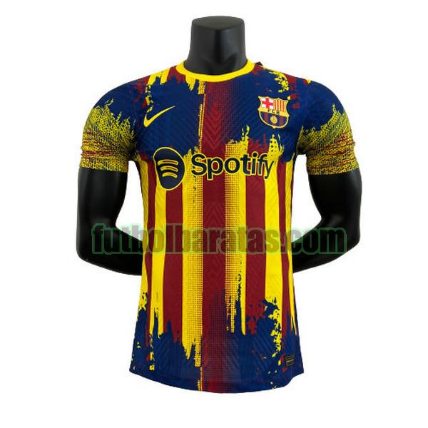 camiseta barcelona 2023 2024 amarillo azul special edition player