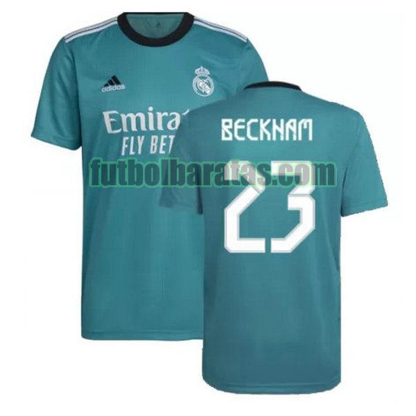 camiseta beckham 23 real madrid 2021 2022 verde tercera