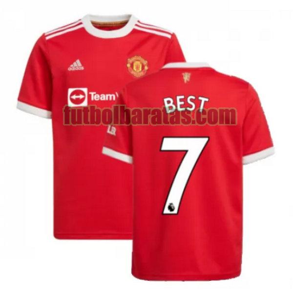 camiseta best 7 manchester united 2021 2022 rojo primera