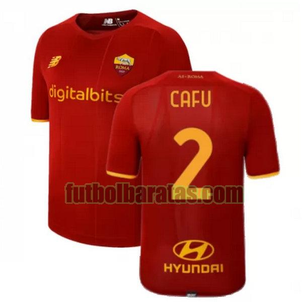 camiseta cafu 2 roma 2021 2022 rojo primera