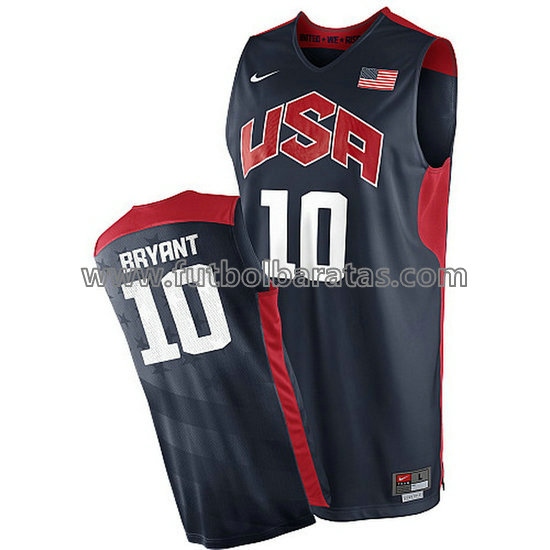 camiseta de baloncesto Kobe Bryant Número 10 usa 2012 azul
