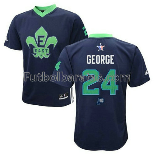 camiseta de baloncesto Paul George Número 24 all star 2014 azul