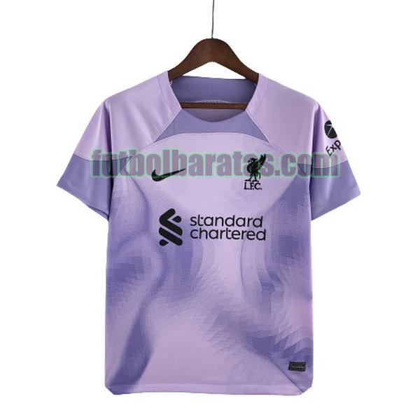 camiseta liverpool 2022 2023 púrpura portero
