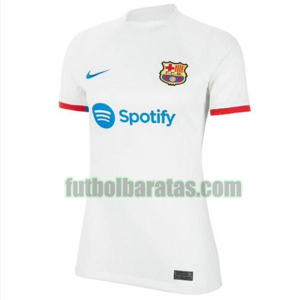 camiseta mujer barcelona 2023 2024 blanco segunda