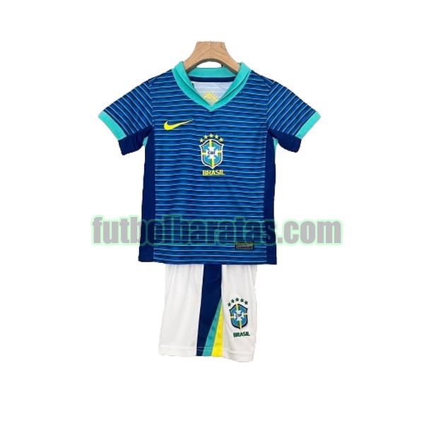 camiseta niño brasil 2024 azul segunda