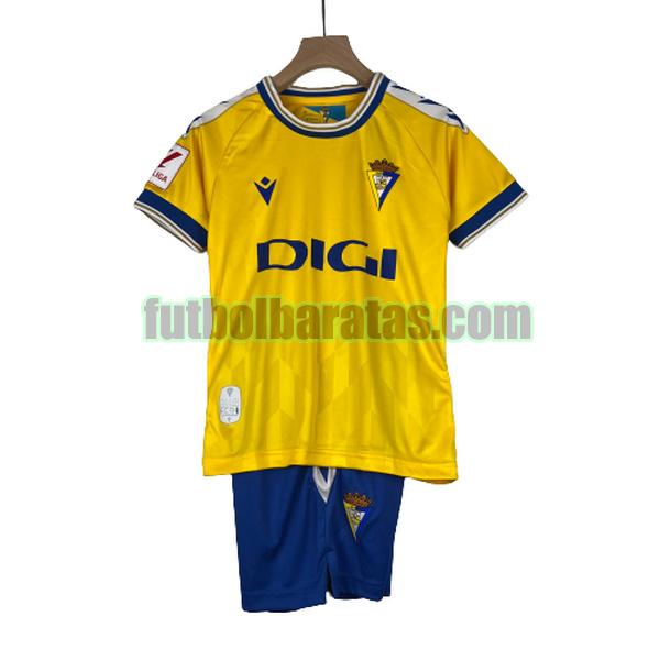 camiseta niño cádiz club 2023 2024 amarillo primera