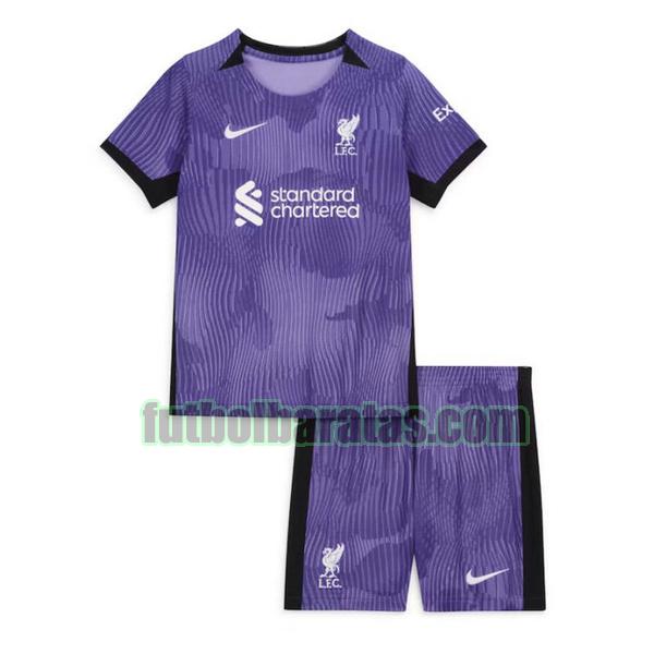 camiseta niño liverpool 2023 2024 purple tercera