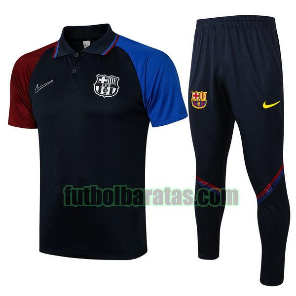 camiseta polo barcelona 2021 2022 azul conjunto