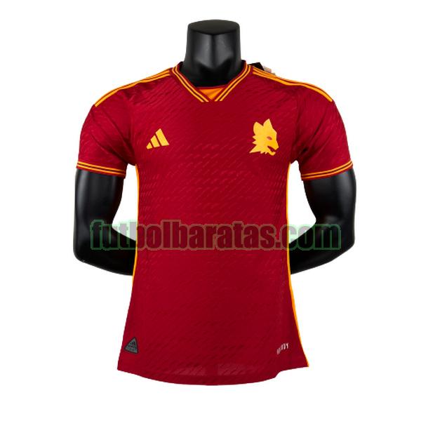 camiseta roma 2023 2024 rojo primera player