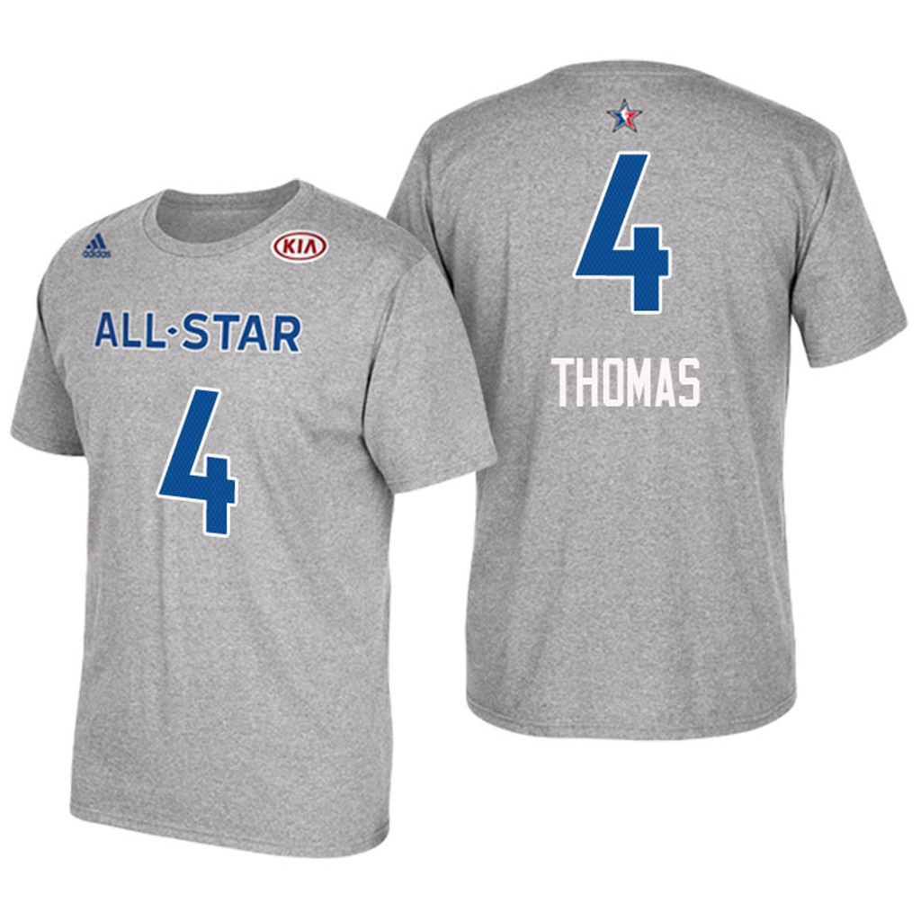 camisetas baloncesto Isaiah Thomas Número 4 all star 2017 Gris