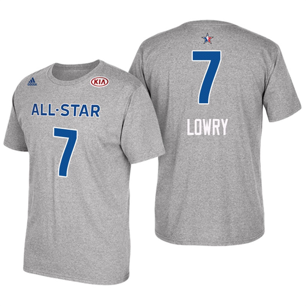 camisetas baloncesto Kyle Lowry Número 7 all star 2017 Gris