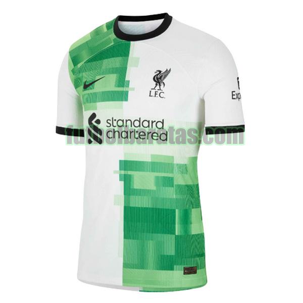 tailandia camiseta liverpool 2023 2024 blanco verde segunda