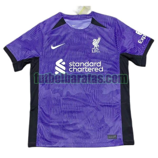 tailandia camiseta liverpool 2023 2024 purple tercera
