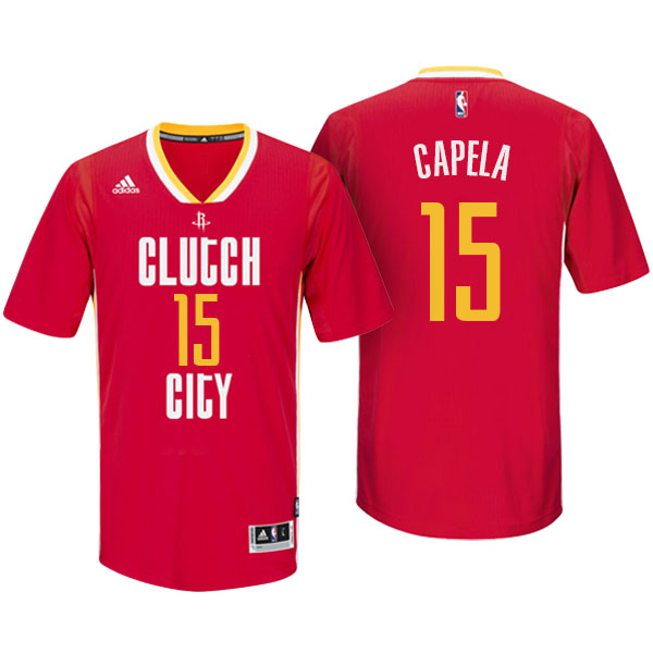 Camiseta Clint Capela Número 15 houston rockets 2015-2016 roja