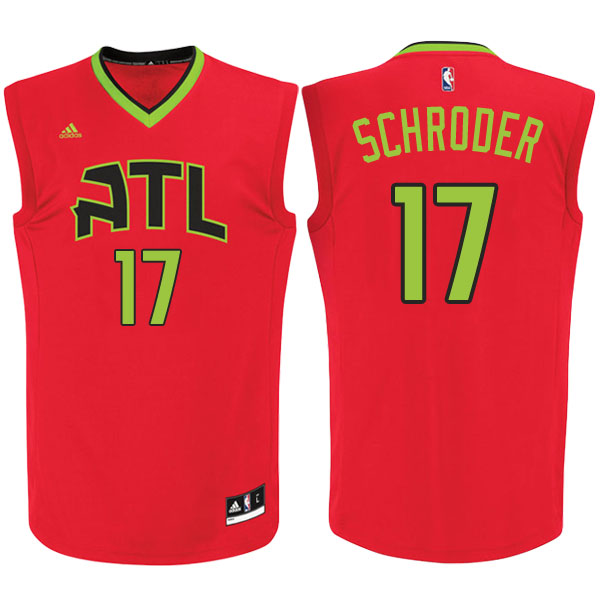 Camiseta Dennis Schroder 17 atlanta hawks 2016-2017 roja