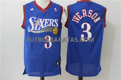 Camiseta Iverson 3 Sixers philadelphia 76ers 2017 azul