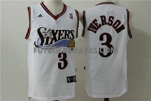 Camiseta Iverson 3 Sixers philadelphia 76ers 2017 blanca