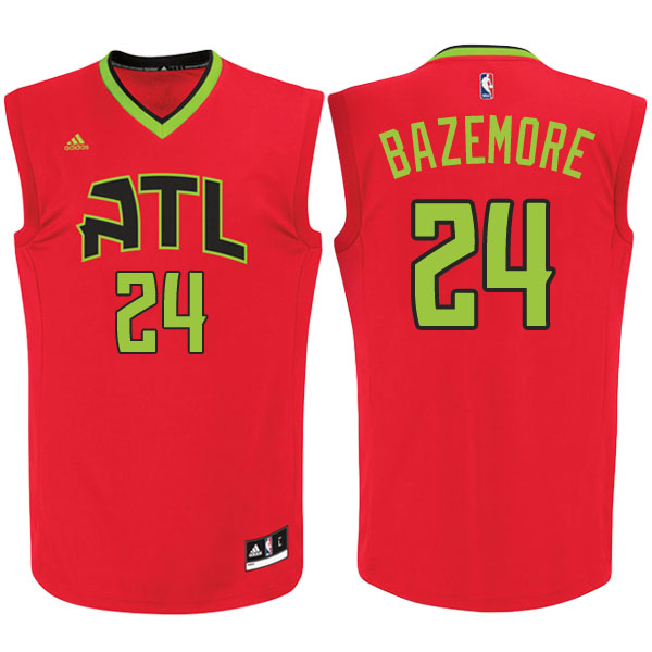 Camiseta Kent Bazemore 24 atlanta hawks 2016-2017 roja