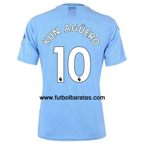 Camiseta De Kun Aguero del Manchester City 2019-2020 Primera Equipacion