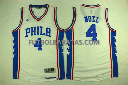 Camiseta Noel 4 philadelphia 76ers 2017 blanca