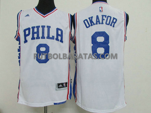 Camiseta Okafor 8 philadelphia 76ers 2017 blanca