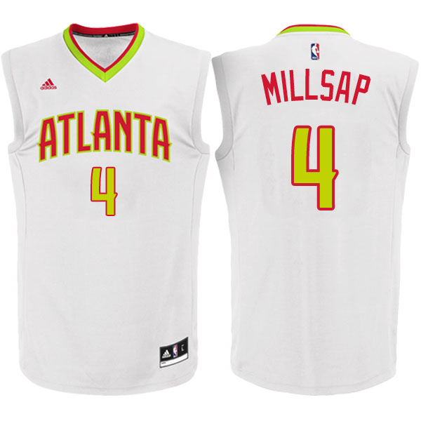 Camiseta Paul Millsap 4 atlanta hawks 2016-2017 Blanca